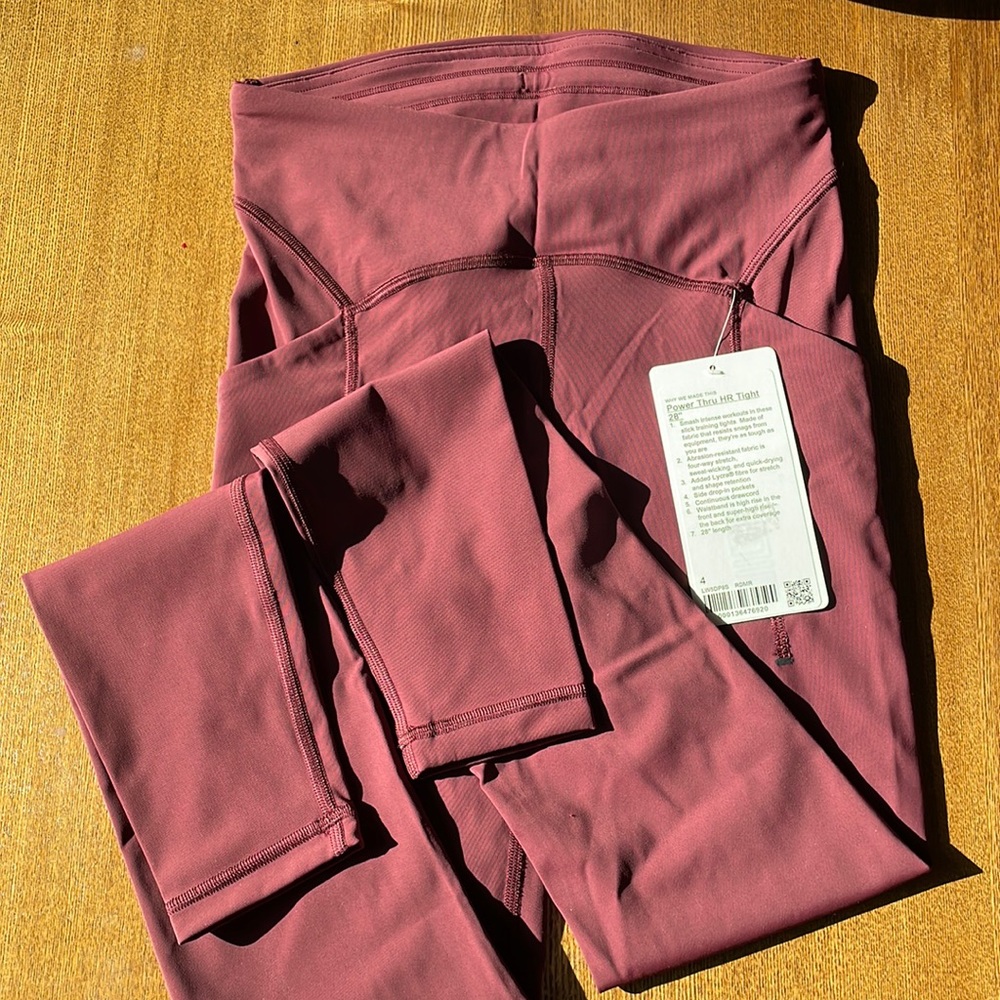 Maroon Lululemon Leggings Size 4 BNWT